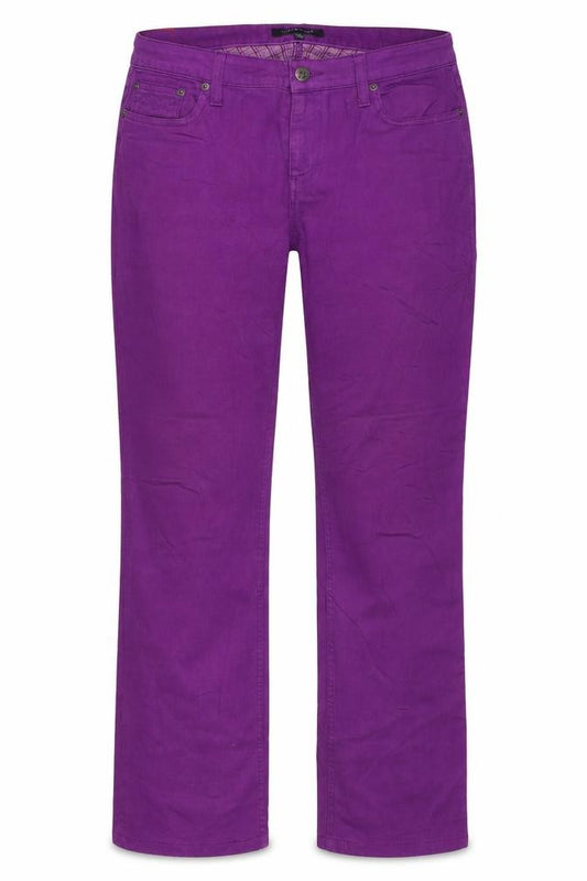 Front view of Tommy Hilfiger women’s straight purple jeans, size UK 4
