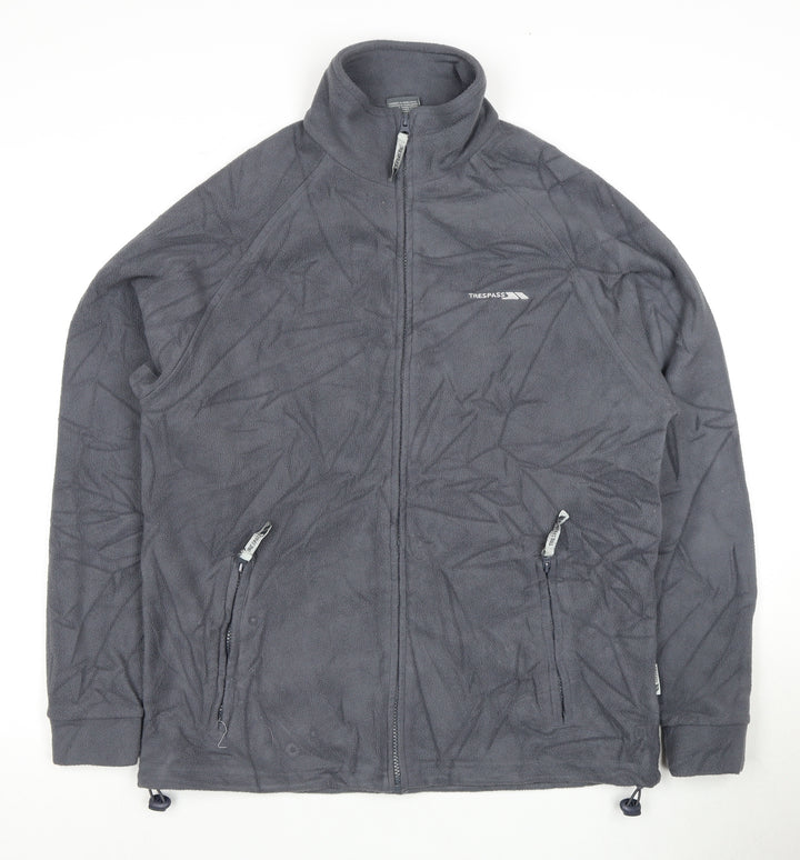 Trespass Men's Grey Fleece Jacket M Casual Zip