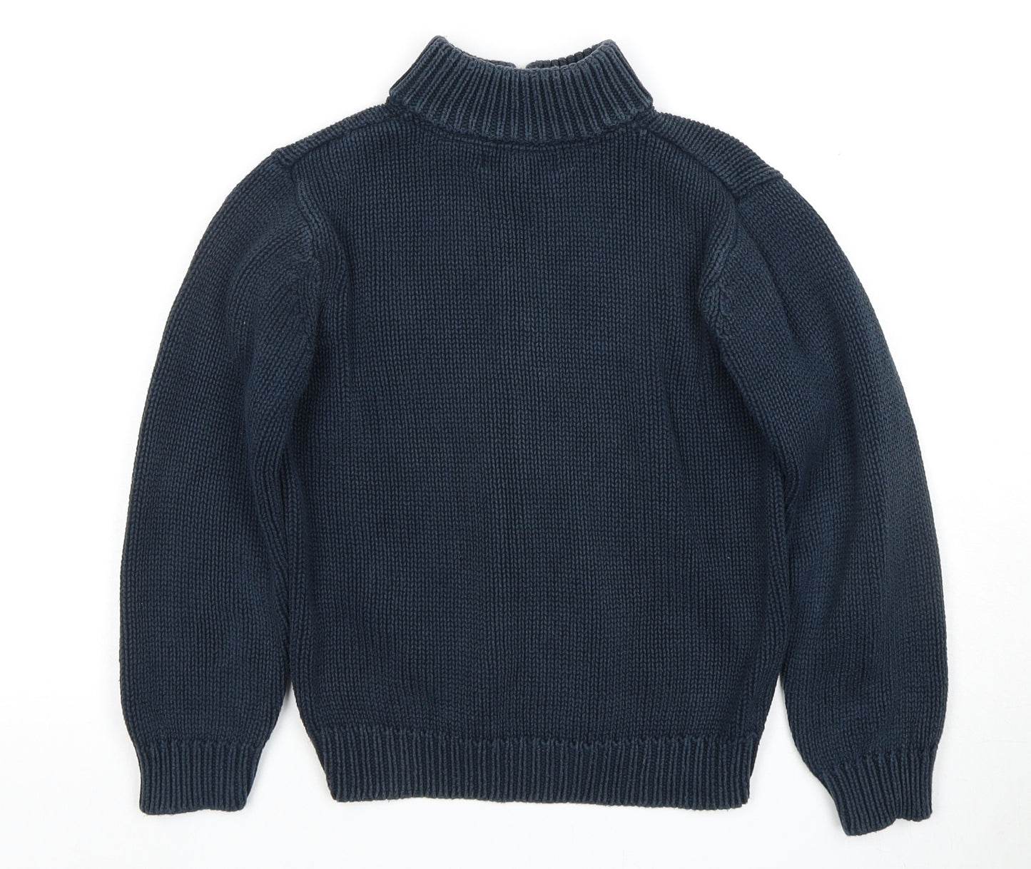Jasper Conran Boys Blue Full Zip Jumper - 7 Years High Neck
