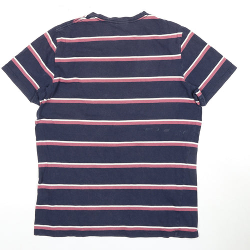 Jack & Jones Men's Blue Striped T-Shirt, Size L