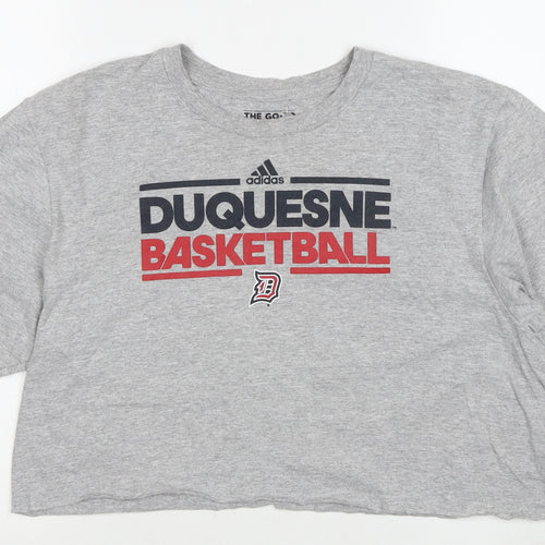 Adidas Grey Sports T-Shirt L Unisex Casual