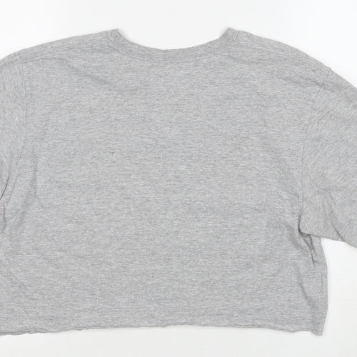 Adidas Grey Sports T-Shirt L Unisex Casual
