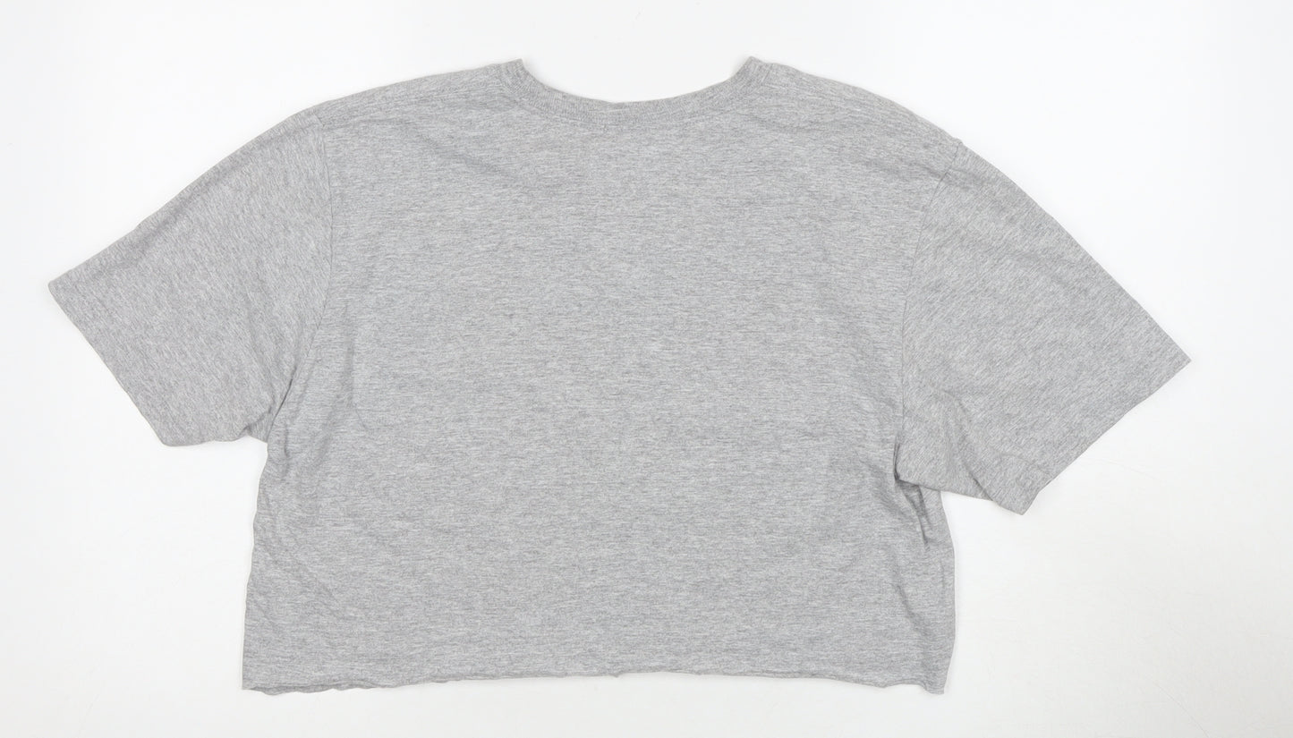 Adidas Grey Sports T-Shirt L Unisex Casual