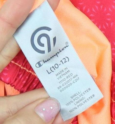 Champion Women's Red Floral Athletic Shorts L