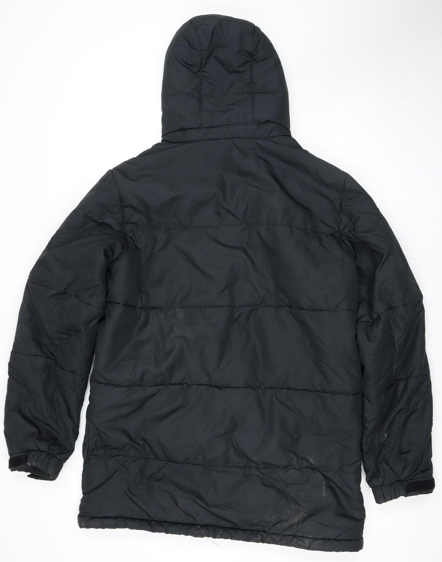 Nike Men's Black Medium Puffer Jacket Hooded Casual