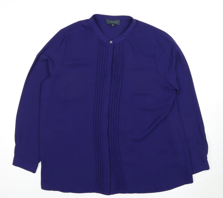 Viyella Women's Purple Classic Blouse - Size 16