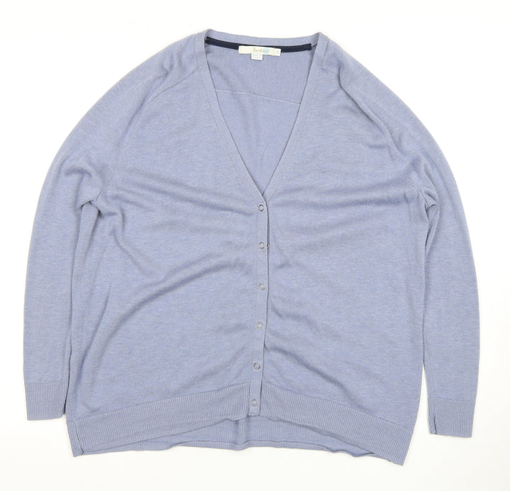 Banana Republic Women's Blue V-Neck Cardigan S