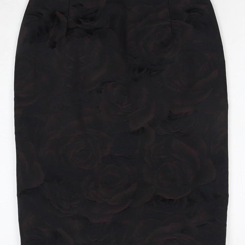 Jigsaw Women's Black Floral Pencil Skirt Size 10