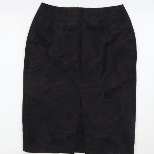 Jigsaw Women's Black Floral Pencil Skirt Size 10