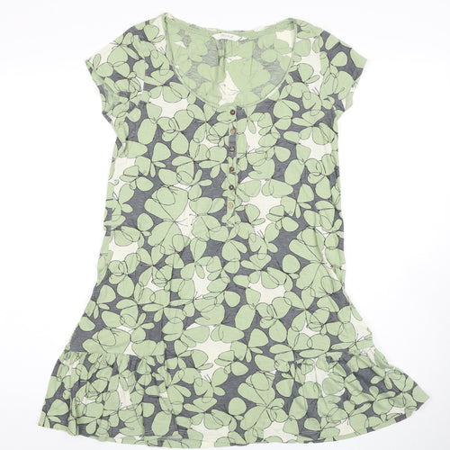 Wakelyth Women's Green Floral Shift Dress Size 10