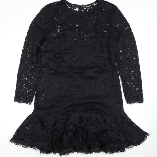 DKNY Women's Black Lace A-Line Dress Size 12