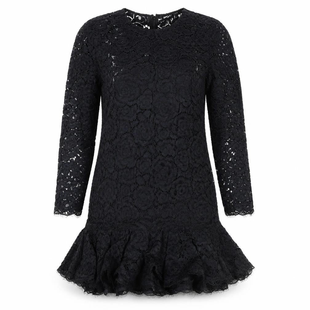 DKNY Women's Black Lace A-Line Dress Size 12