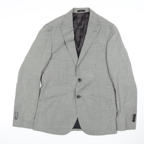 Massimo Dutti Grey Suit Jacket Men’s Size 18 Regular Fit