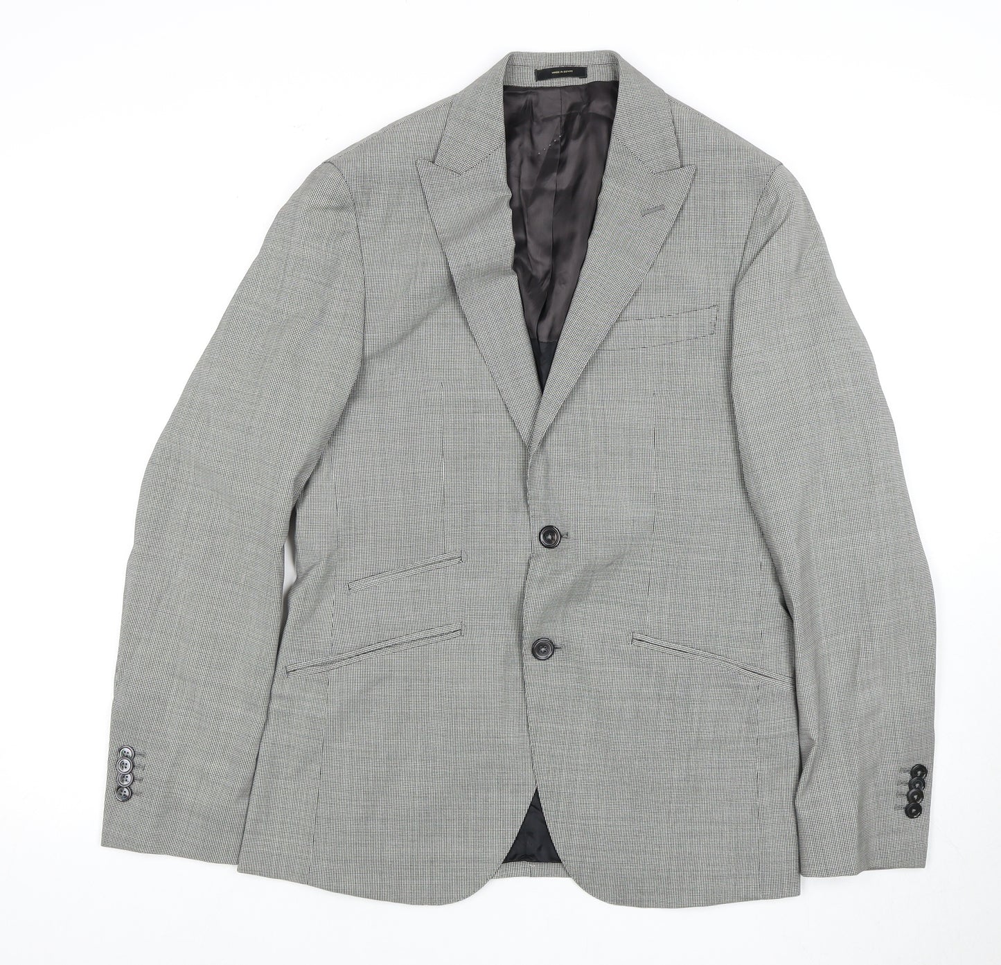 Massimo Dutti Grey Suit Jacket Men’s Size 18 Regular Fit