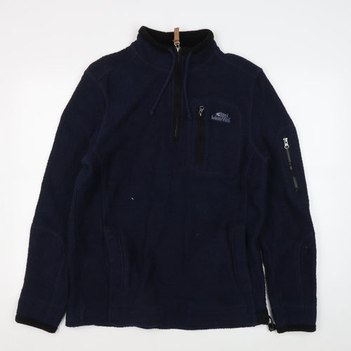 Weird Fish Men's Blue Fleece Sweatshirt, Size S