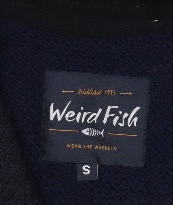 Weird Fish Men's Blue Fleece Sweatshirt, Size S