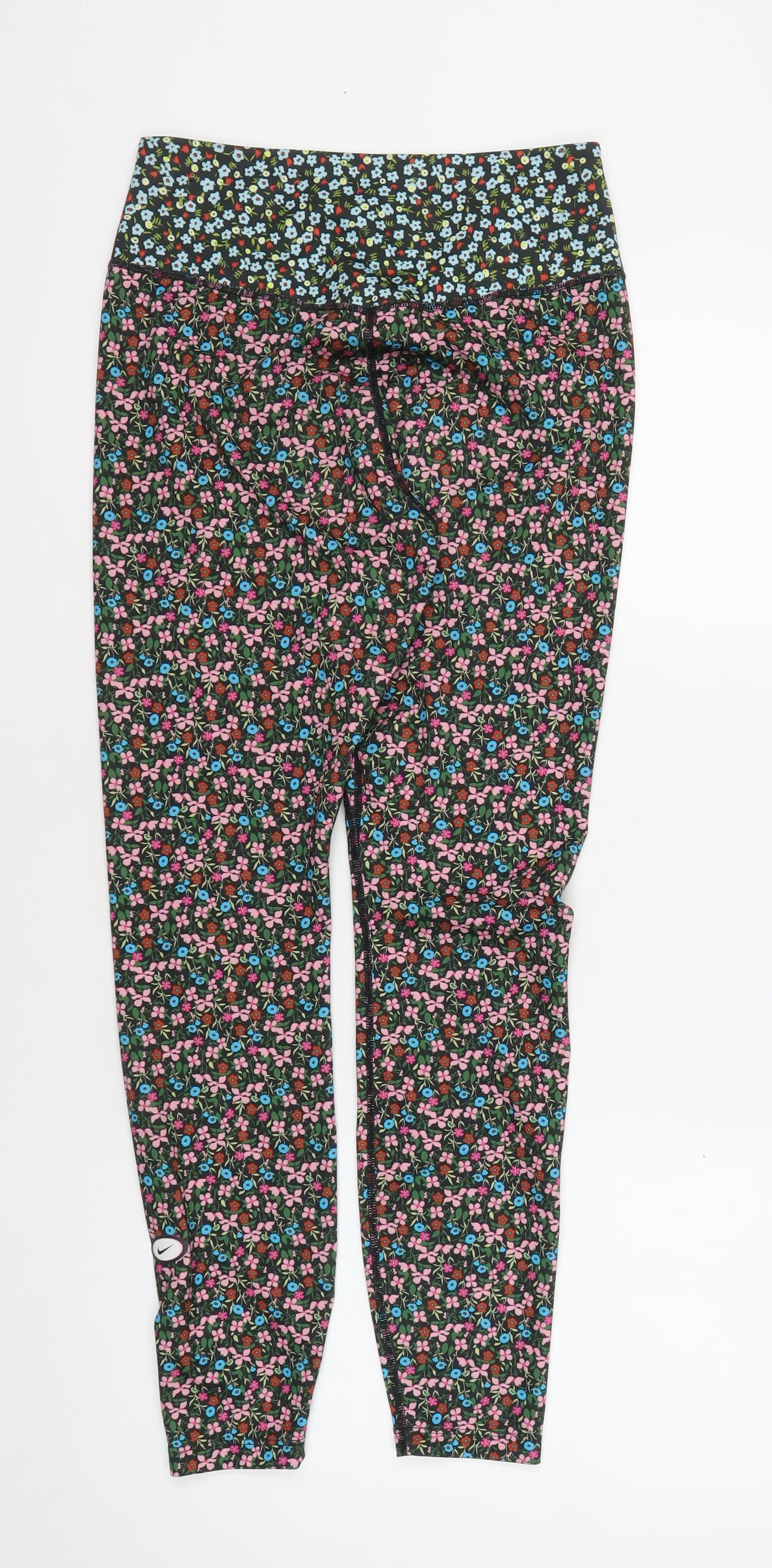 Nike Women's Multicoloured Floral Leggings M