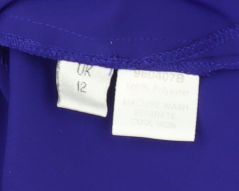 Viyella Women's Blue Button-Up Long Sleeve Shirt, Size 12