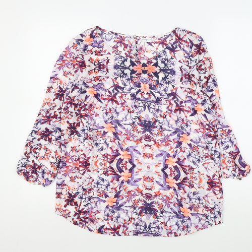 Jacqueline de Yong Women's Multicoloured Floral Top - UK 8