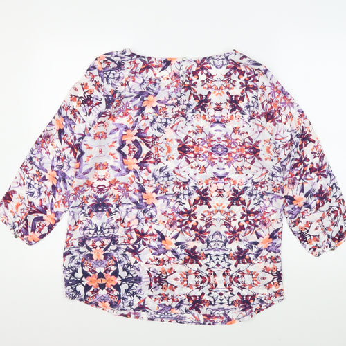 Jacqueline de Yong Women's Multicoloured Floral Top - UK 8