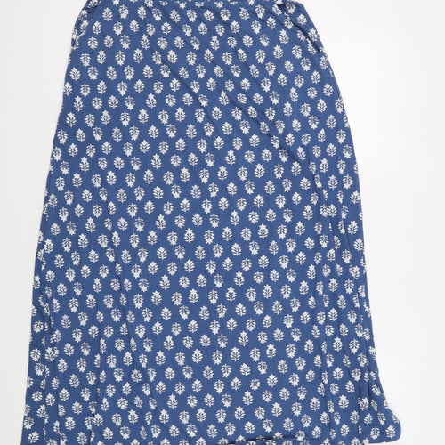 White Stuff Women's Blue Floral A-Line Skirt Size 8