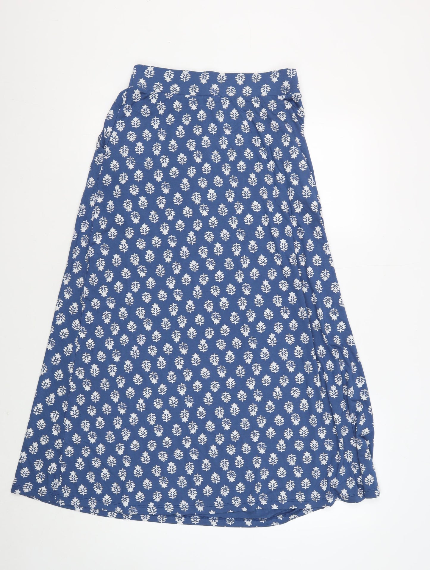 White Stuff Women's Blue Floral A-Line Skirt Size 8