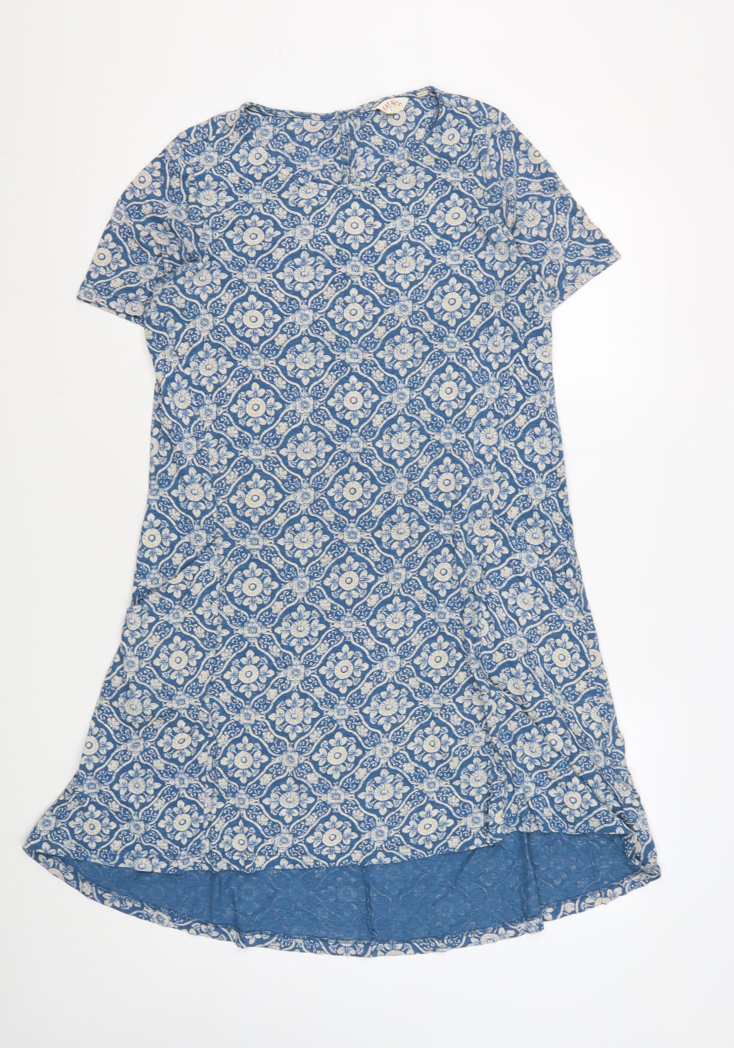 Fat Face Women's Blue Floral Shift Dress Size 12