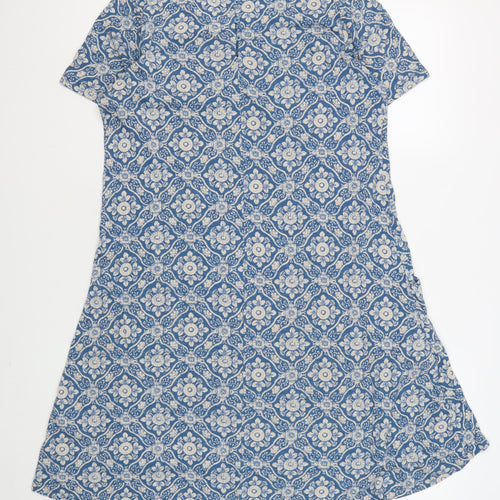 Fat Face Women's Blue Floral Shift Dress Size 12