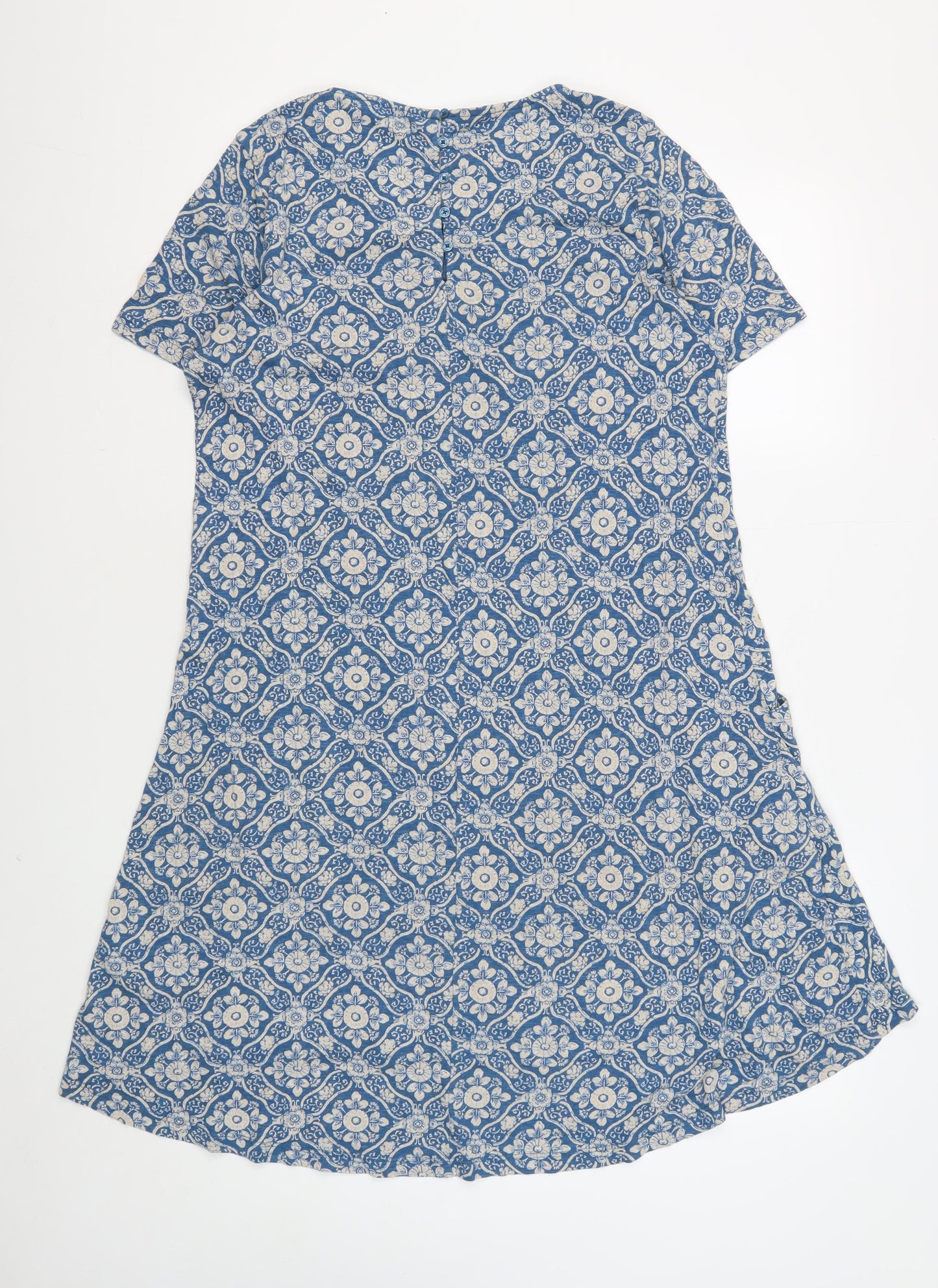 Fat Face Women's Blue Floral Shift Dress Size 12