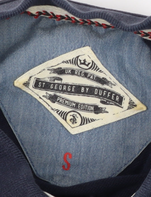 St George by Duffer Men's Black Polo Shirt Small