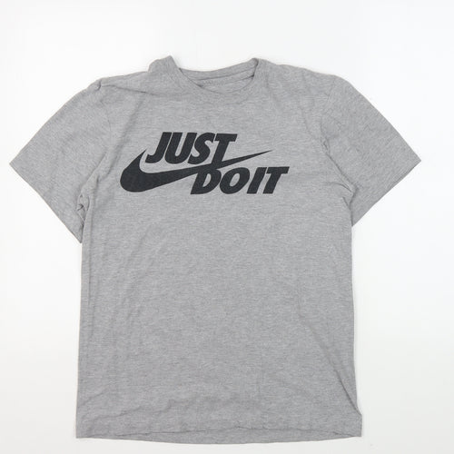Nike Men's Grey XS T-Shirt Crew Neck Short Sleeve