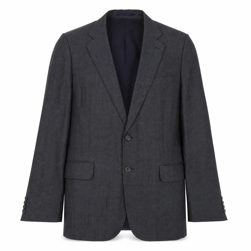 Front view of Jaeger Men's Blue Check Blazer 40S