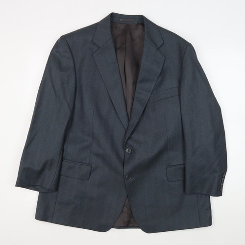 Magee Men's Grey Wool Blazer Jacket Size 44S