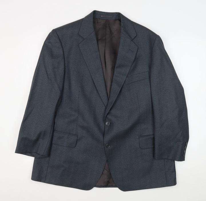 Magee Men's Grey Wool Blazer Jacket Size 44S