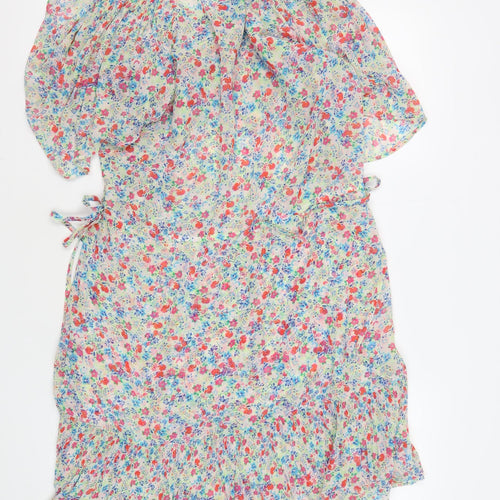 Hush Women's Multicoloured Floral Midi Shift Dress Size 14