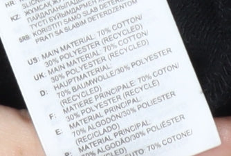 Adidas Unisex Black Full Zip Hoodie 2XS