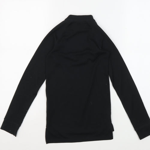 Trespass Boys Black Mock Neck Long Sleeve Pullover, 7-8 Years