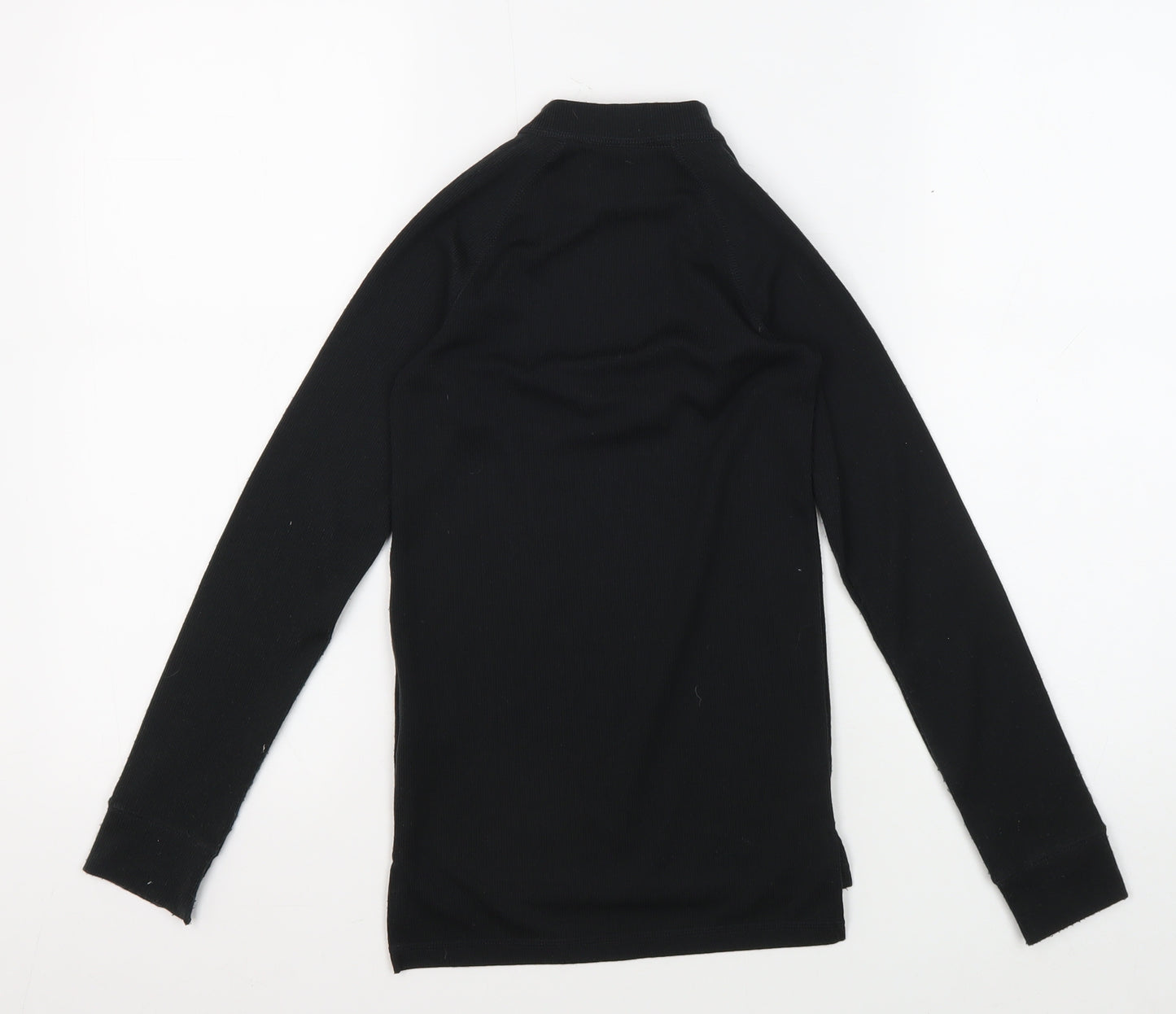 Trespass Boys Black Mock Neck Long Sleeve Pullover, 7-8 Years