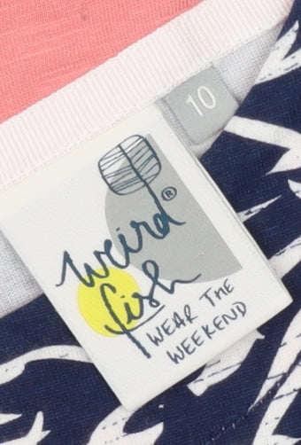 Weird Fish Women's Blue Animal Print Shift Dress Size 10