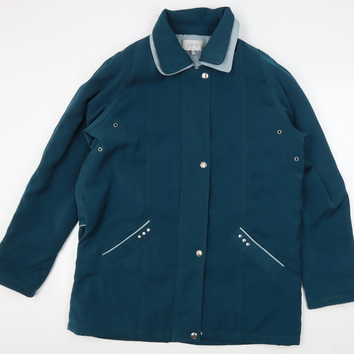 EWM Women's Blue Mid-Length Jacket, Size 18