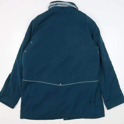 EWM Women's Blue Mid-Length Jacket, Size 18