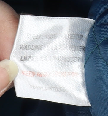 EWM Women's Blue Mid-Length Jacket, Size 18