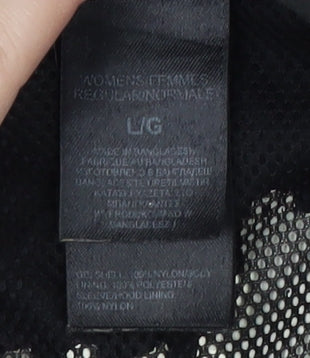 The North Face Women's Black Hooded Rain Jacket L