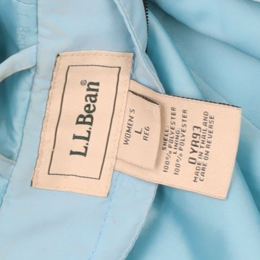 L.L. Bean Women's Blue Hooded Jacket, Size L