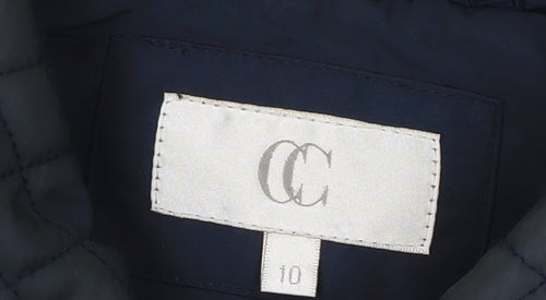 CC Women's Black Quilted Waistcoat Size 10