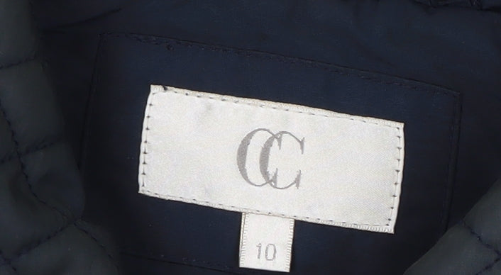 CC Women's Black Quilted Waistcoat Size 10