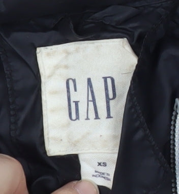 GAP Women's XS Black Puffer Waistcoat