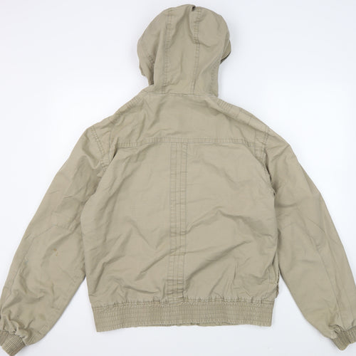 Burton Men's Beige Hooded Windbreaker Jacket M