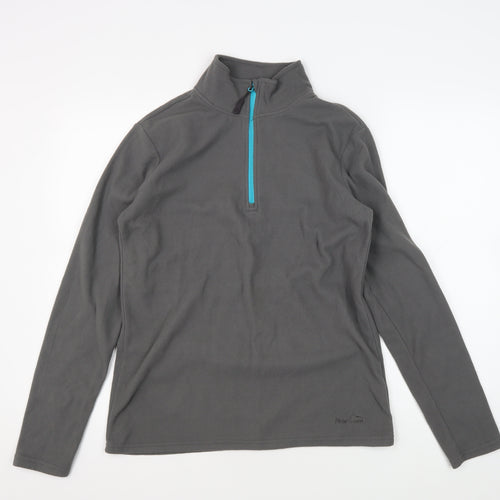 Peter Storm Women Grey 1/4 Zip Pullover Sweatshirt Size 14