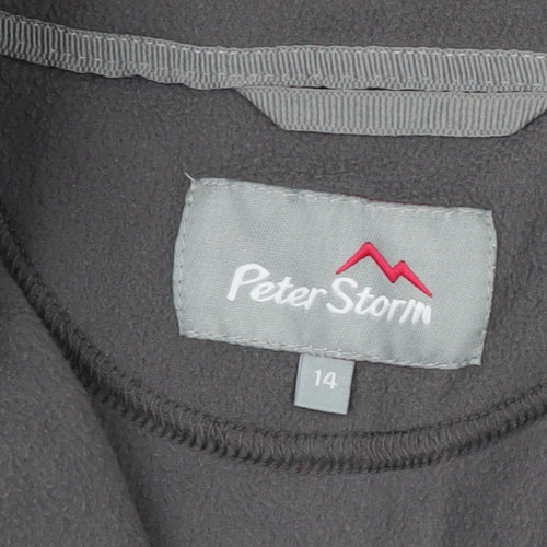 Peter Storm Women Grey 1/4 Zip Pullover Sweatshirt Size 14